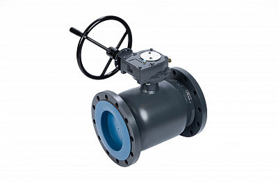 065N0271GR RJIP Premium Кран шаровой FF DN350 PN16 WG (фланцевый, с редуктором, С/П), Ридан